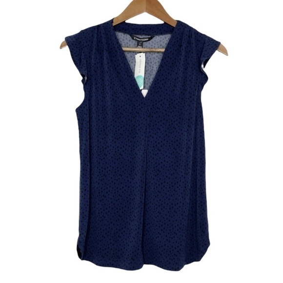 41 Hawthorn Tops - 41 Hawthorn Stitch Fix Gabriella V-Neck Flutter Sleeve Top Navy NWT